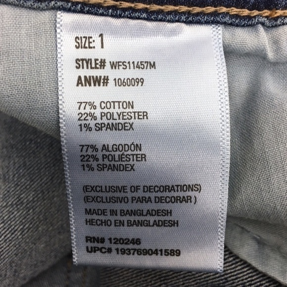 WALLFLOWER Skirt Denim Mini Raw Hem Whiskered Y2K Style Mean Girls Style Size 1 - Picture 5 of 6